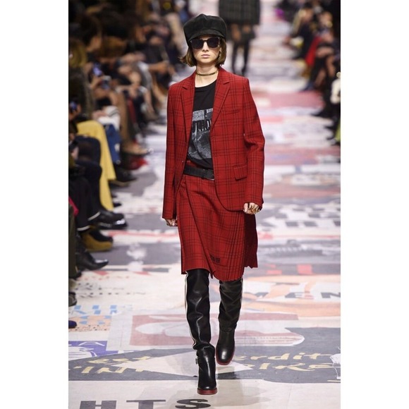Dior Diorider Over-the-Knee Boots Black Red Stripe Leather 38 Fall Runway 2018 - Picture 3 of 11